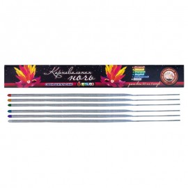 Свеча бенгальская 300 мм (6шт) Карнавальная ночь (кр., жёл., зел., гол., бел., фиол.) 1/36/6 
