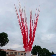 СУ0502512R Пирофф Дневная батарея салютов красная веер 25*1,2(треск+свист) 4/1 