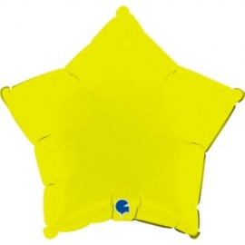 Шар (18''/46 см) Звезда, Лайм, Сатин, 1 шт. 