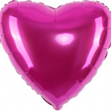 Шар (18''/46 см) Сердце, Фуше, 1 шт. 