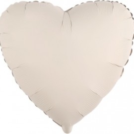 Шар (18''/46 см) Сердце, Кремовый Латте, Матовый, 1 шт. 