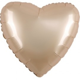 Шар (18''/46 см) Сердце, Звездное Золото, Матовый, 1 шт. 