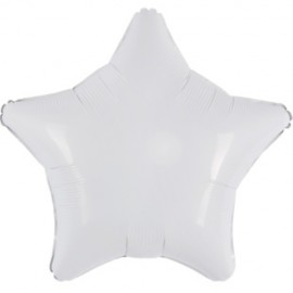 Шар (30''/76 см) Звезда, Белый, 1 шт. в уп. 