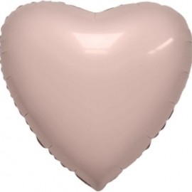 Шар (19''/48 см) Сердце, Пыльная роза, 1 шт. 