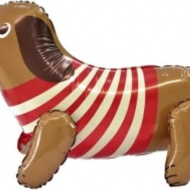 Шар 3D (27''/69 см) Фигура, Таксик в свитере, 1 шт. в уп. 