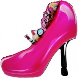 Шар (31''/79 см) Фигура, Туфелька, Розовый, 1 шт. 