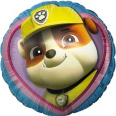 Шар (18''/46 см) Круг, Щенок Строитель, 1 шт. в уп. 