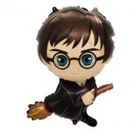 Шар (26''/66 см) Фигура, Маленький волшебник на метле, 1 шт. в уп. 