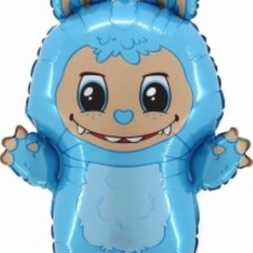 Шар (26''/66 см) Фигура, Плюшевый эльф, Голубой, 1 шт 