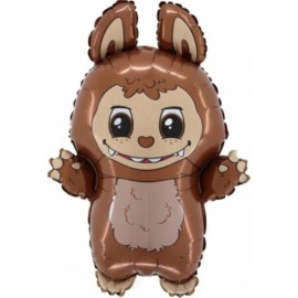 Шар (26''/66 см) Фигура, Плюшевый эльф, Коричневый, 1 шт. 