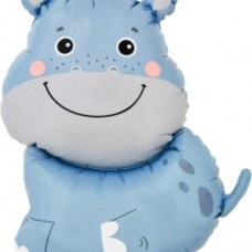 Шар (31''/79 см) Фигура, Бегемотик, 1 шт. в уп. 