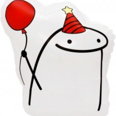 Шар (20''/51 см) Фигура, Человечек Мем с шариком, 1 шт. в уп. 