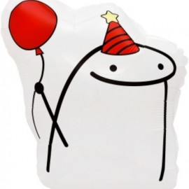 Шар (20''/51 см) Фигура, Человечек Мем с шариком, 1 шт. в уп. 