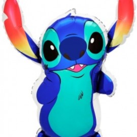 Шар (31''/79 см) Фигура, Любимый монстрик, Яркие ушки, Синий, 1 шт. 