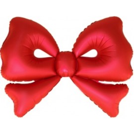Шар (50''/127 см) Фигура, Бант, Красный, Сатин, 1 шт. в уп. 
