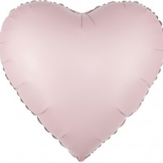 Шар (30''/76 см) Сердце, Розовый, Сатин, 1 шт. в уп. 
