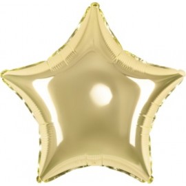 Шар (18''/46 см) Звезда, Светлое золото, 1 шт. 