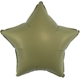 Шар (18''/46 см) Звезда, Оливковый, Матовый, 1 шт. 