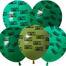 Шар (12''/30 см) Доллары, Ассорти, пастель, 5 ст, 25 шт. 