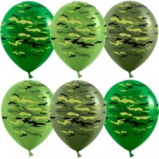 Шар (12''/30 см) Камуфляж, Ассорти, пастель, 5 ст, 25 шт