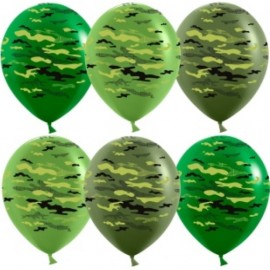 Шар (12''/30 см) Камуфляж, Ассорти, пастель, 5 ст, 25 шт