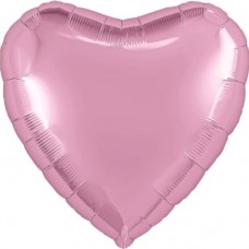 Шар (30''/76 см) Сердце, Розовый, 1 шт. в уп. 