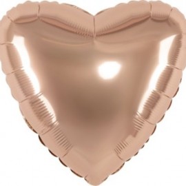 Шар (19''/48 см) Сердце, Мистик, Розовое Золото, Сатин, 1 шт. 