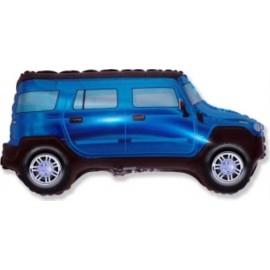 Шар (33''/84 см) Фигура, Внедорожник Джип, Синий, 1 шт. 