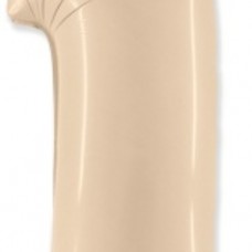 Шар (40''/102 см) Цифра, 1, Кремовый, 1 шт. в уп. 