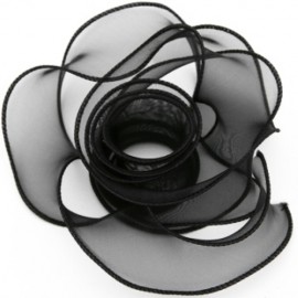 Лента декоративная (4 см*9,14 м) Органза с леской, Черный, 1 шт. 