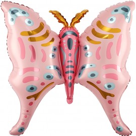 Шар (36''/91 см) Фигура, Бабочка, Розовый, 1 шт. 