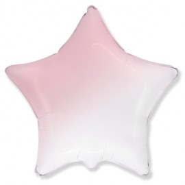 Шар (18''/46 см) Звезда, Розовый, Градиент, 1 шт. 