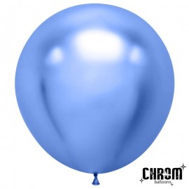 Шар (36''/91 см) Синий, хром, 1 шт. 