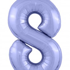 Шар (40''/102 см) Цифра, 8 Slim, Сиреневый, 1 шт. в упак.