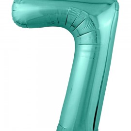 Шар (40''/102 см) Цифра, 7 Slim, Бискайский зеленый, 1 шт. в упак.