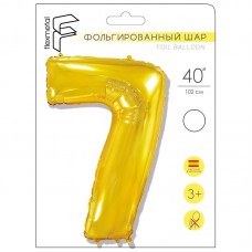 И 40 Цифра "7" золото в упаковке / Seven / 1 шт. 