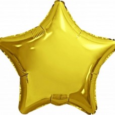 Шар (19"/48" см) Звезда, Золото, 1 шт 