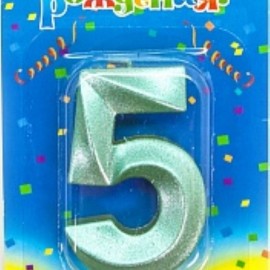 Свеча Цифра, 5 Грани, Тиффани, 7 см, 1 шт. 
