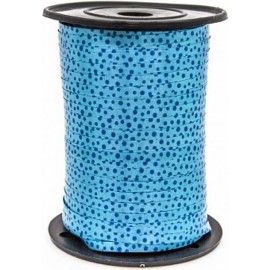 Лента (0,5 см*500 м) Синие точки, Голубой, 1 шт. 