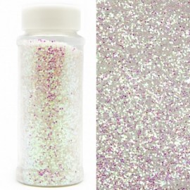 Конфетти фольга Шестиугольники, Белый, Голография, 90 г. 