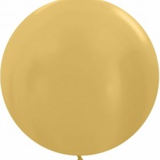 Шар (24''/61 см) Золото яркое (570), металлик, 3 шт. 