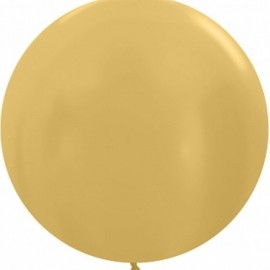 Шар (24''/61 см) Золото яркое (570), металлик, 3 шт. 