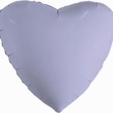 Шар (19''/48 см) Сердце, Лаванда, 1 шт. 