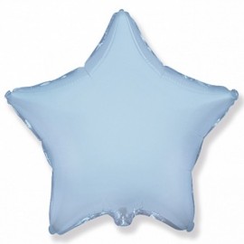Шар (18''/46 см) Звезда, Голубой, 1 шт. 