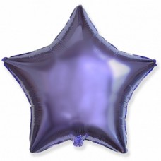 Шар (18''/46 см) Звезда, Сиреневый, 1 шт. 
