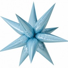 Шар 3D (26''/66 см) Звезда, Составная, Голубой, 1 шт. в упак. 