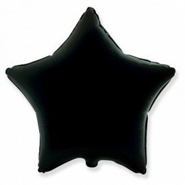 Шар (18''/46 см) Звезда, Черный, 1 шт. 