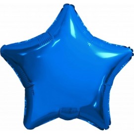 Шар (19''/48 см) Звезда, Синий, 1 шт. 