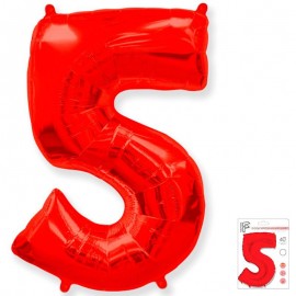 И 40 Цифра "5" красный в упаковке / Five / 1 шт. 