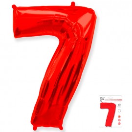 И 40 Цифра "7" красный в упаковке / Seven / 1 шт. 